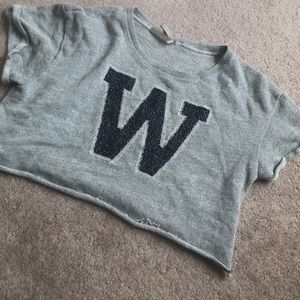 Knitted Heather Grey Crop Top